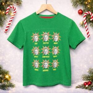 ELF Green Emotion Faces Kids T-Shirt
